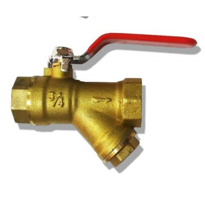 Brass filter ball valve/y type ball valve filter