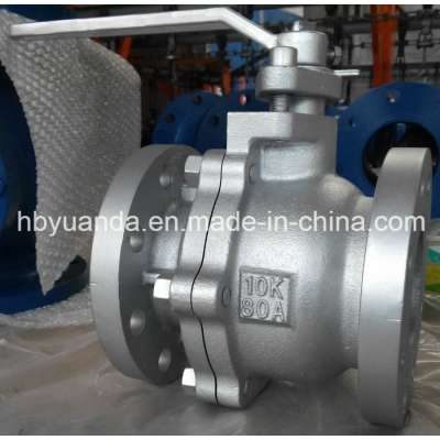 JIS 10K Cast Iron Ball Valve Floating Full Bore